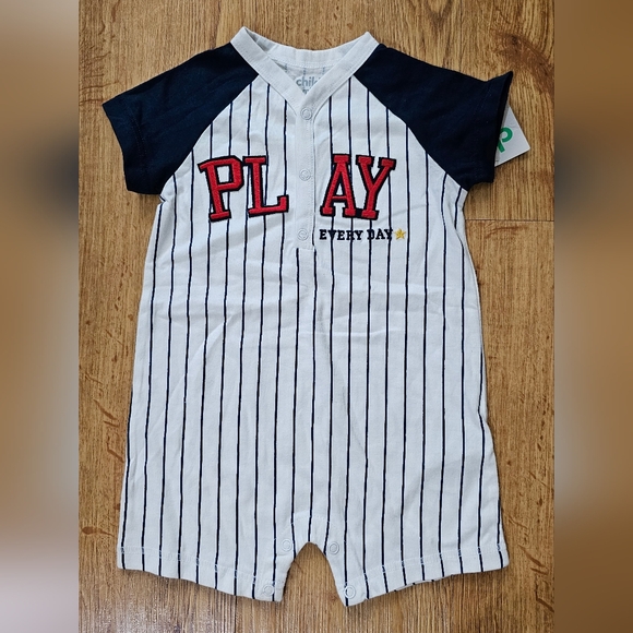 child of mine Other - CHILD OF MINE Baby Boy One Piece Stripes Romper - play everyday (12M)